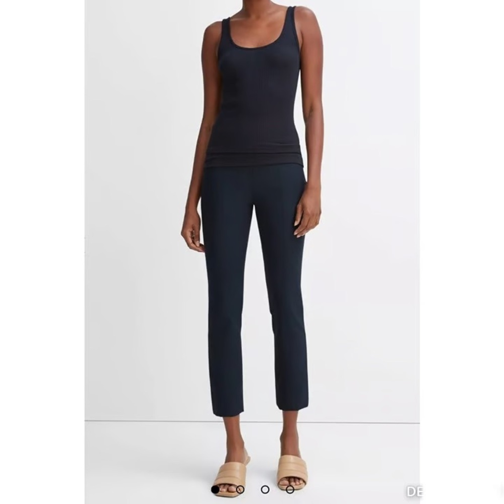 Vince Womens Pull-On Ponte Back Stitch Legging Pant Navy  Sz S